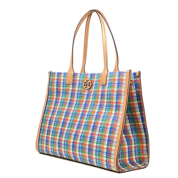 Tory Burch Colorful Checkered Tote